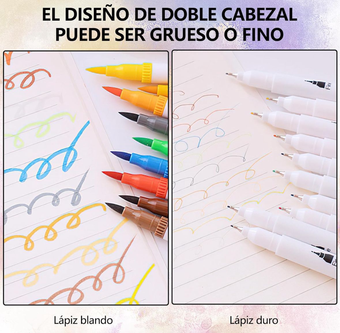 Miniatura 4 de Marcadores Doble Punta Pincel - cantidad: 12pcs